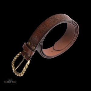 ceinture viking sceau de Fenrir marron, cadeau