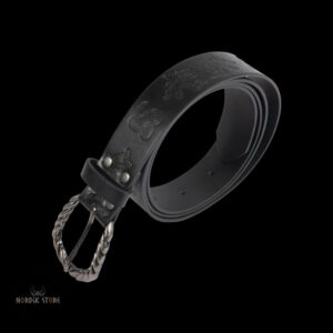 ceinture viking sceau de Fenrir noir, cadeau