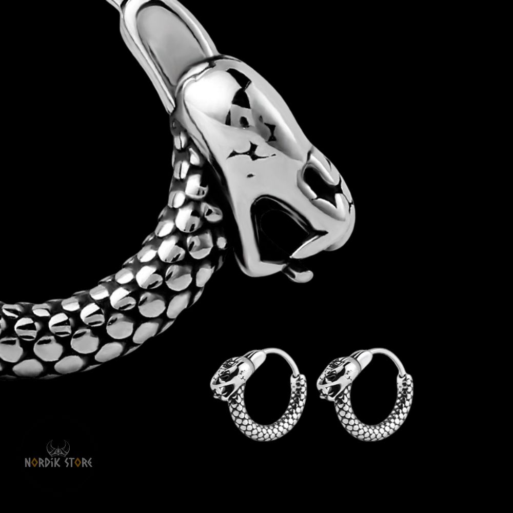 Fermeture des boucles d’oreilles viking crocs de Midgard, cadeau