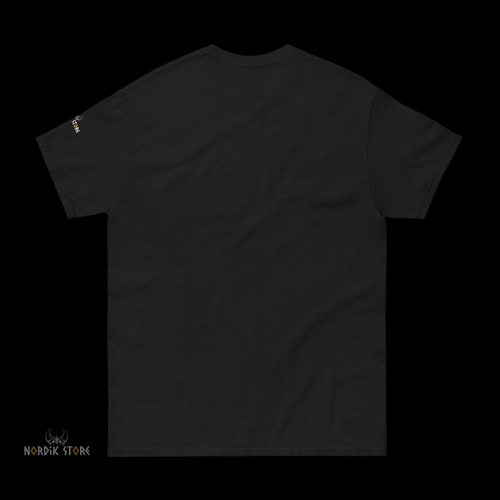 verso du T-shirt viking les runes magiques noir, cadeau